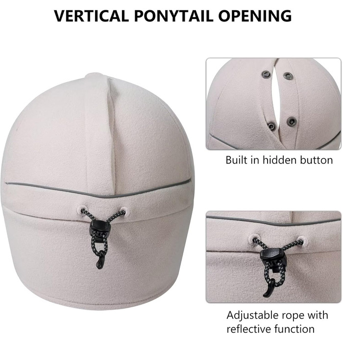 Флісова шапка-пончик GADIEMKENSD для жінок з відбиваючими елементами, регульованим козирком та нагрівачами для вух, 55-58, хакі