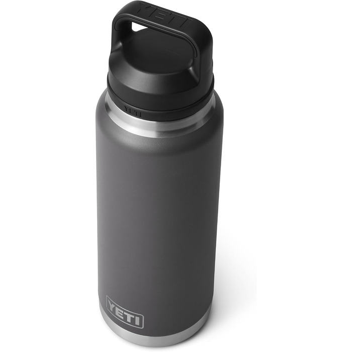 Термос-пляшка YETI Rambler 1 л, вакуумна ізоляція, нержавіюча сталь, герметична кришка з носиком, колір Антрацит