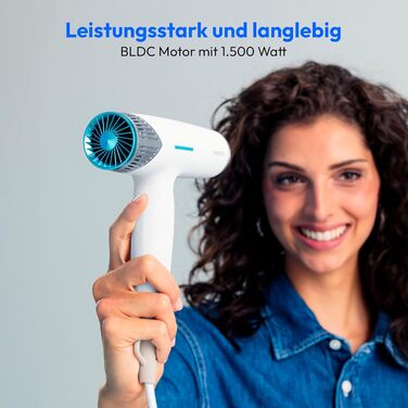 MEDION Haartrockner з іонізацією та дифузором HD2 - 1500 Вт, іонізація, стилізація, тихий BLDC мотор, самоочищення