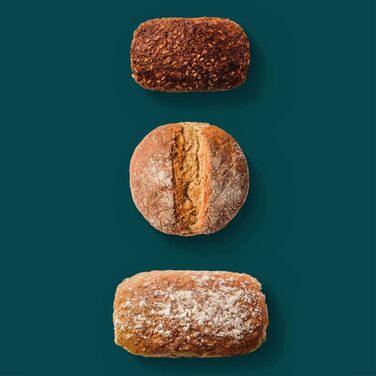 Brotrausch Bread Mix Introductory Package Bake Bread (3 x 400g) – includes bread tin, dough improvers & toppings - natural, vegan, with spelt & whole grain