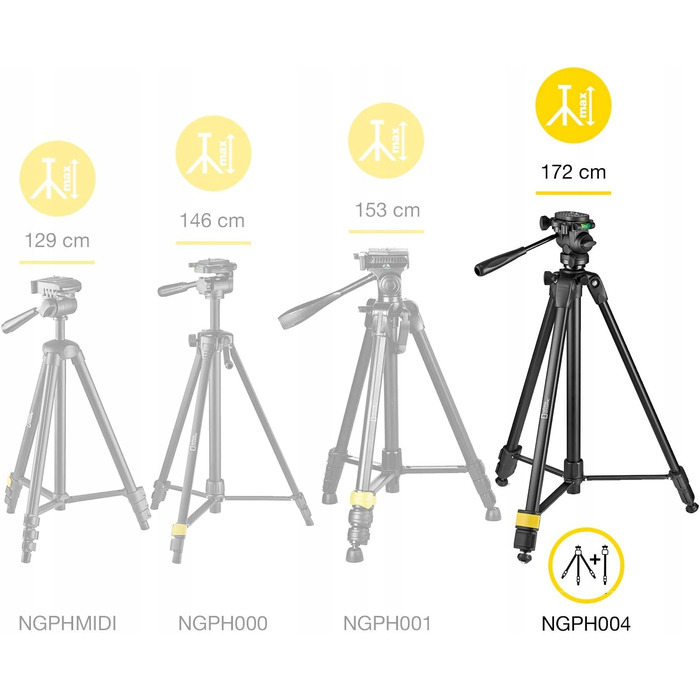 Штатив National Geographic NGPH004, 172 см, чорний