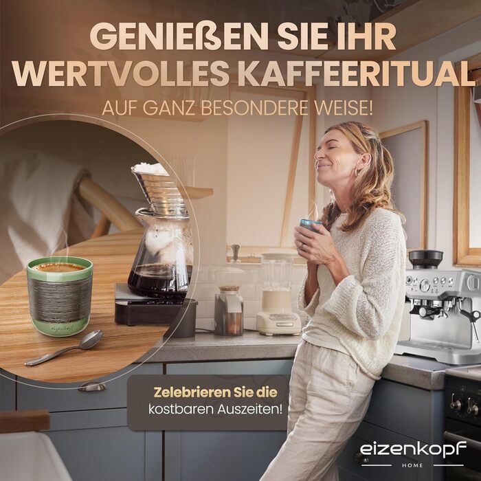 Еспресо-чашки ручної роботи, набір 4 шт (160 мл) для вишуканого смаку та індивідуального стилю. Якісний та міцний еспресо-набір. Чашки з товстими стінками.