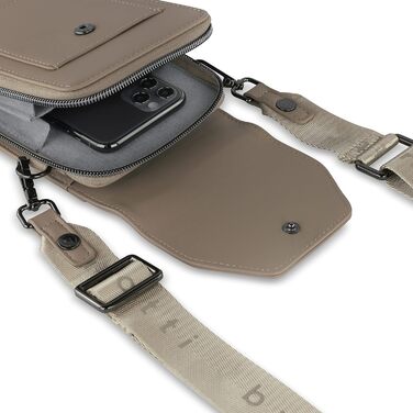 Сумка Bugatti Almata на плече з відділенням для смартфона, кросбоді для жінок (пісочний колір)