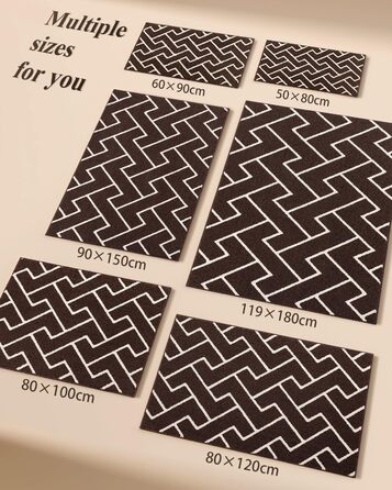 Килимок для дому Black 50x80 см, вологостійкий, антиковзаючий. Підходить для входу, коридору, саду, дому та тварин.