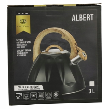 Класичний сталевий чайник Karl Hausmann, 3 л, сірий