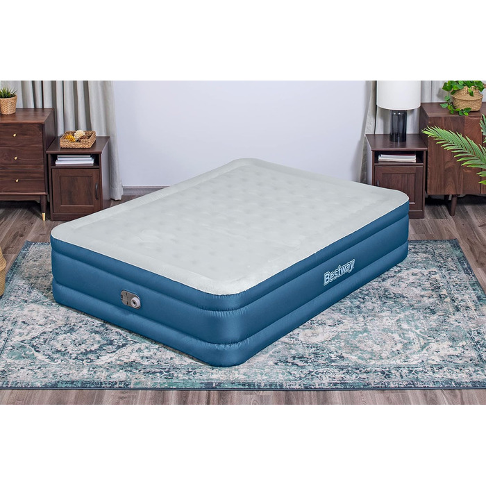 Повітряний матрац Bestway Fortech Snugable Top з вбудованим електричним насосом, Double XL/Mid, 203 x 152 x 46 см