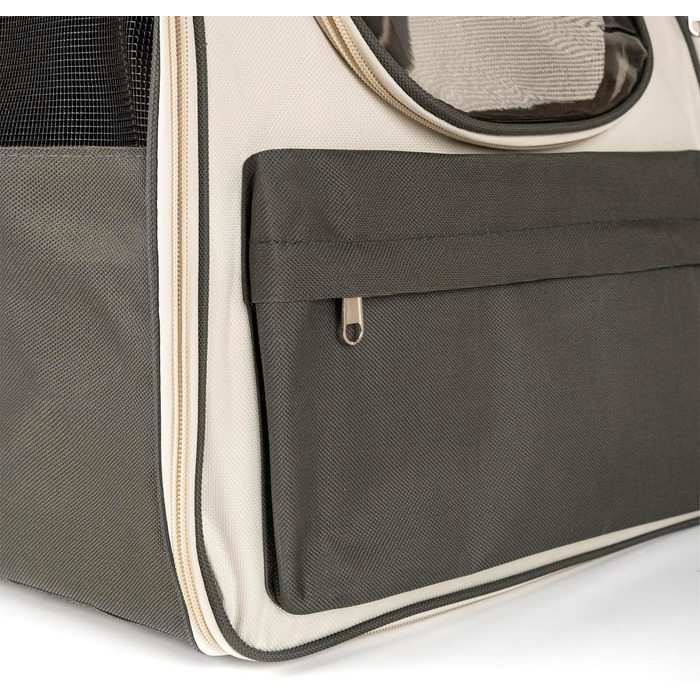 Рюкзак для тварин: переноска для кота/собаки, сірий, 37 × 34 × 25 см