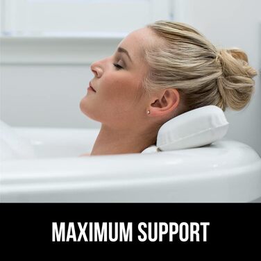 Gorilla Grip Comfort Spa Bath Pillow - Large, Thick, Waterproof Tub Pillow with Head & Neck Support