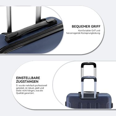 Набір валіз Beibye 2045 з трьох валіз-роликів, 3 шт. - набір валіз з твердим корпусом, 20 кольорів (Темно-зелений, Темно-синій)