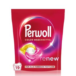 Капсули для прання кольорових речей Perwoll Renew Caps Color All-in-1, відновлення кольору та волокон, 80 прань (2 x 40 шт)