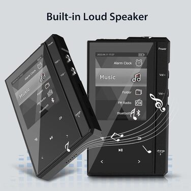 MP3-плеєр Phinitec Z6 з Bluetooth 5.0, металевим корпусом та IPS-дисплеєм 2.4