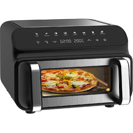 iceagle Hot Air Fryer XXL Air Fryer 8.5L - Hot Air Fryer with Viewing Window | Air Fryer, 7 Programs, 1700W, Space-Saving and Quiet Operation (55db)