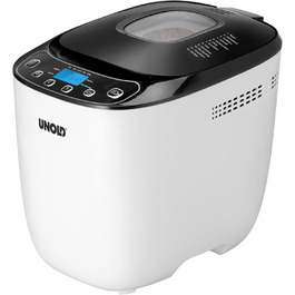 Хлібопекарня Unold 68010 Backmeister Design: чорно-біла, 1.0 кг, 12 програм, LCD-дисплей