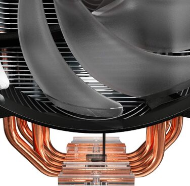 Охолоджувач CPU Cooler Master MasterAir MA410M з RGB підсвічуванням: двотурна конструкція, 6 heatpipes, тихий вентилятор SF120R