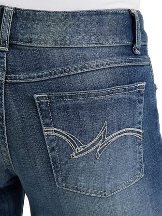 Жіночі джинси Wrangler Western з еластичним поясом та прямими штанинами 7x34, темно-синій колір