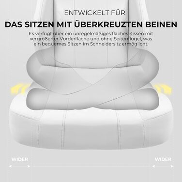 Ігровий крісло Dowinx з PU шкіри, ергономічний комп'ютерний крісло для геймерів, великий офісний крісло з регульованим нахилом та високою спинкою (Білий)