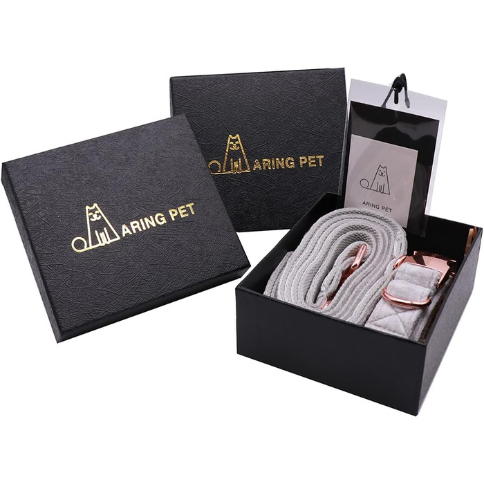 Набір повідка та нашийника для собак Aring PET, нашийник та повідок для собак, регульований набір повідків та нашийників для хлопчиків та дівчаток, темно-зелений (XS, сріблясто-сірий)