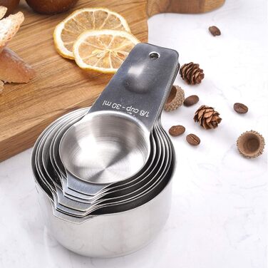 Stainless Steel Measuring Spoons, Kitchen Utensil Measuring Spoons Measuring Cup Cuillere Doseuse Grams for Home