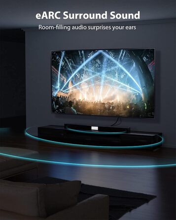 HDMI кабель Stouchi 2 м 8K 10K 4K Ultra High Speed 48Gbps 4K120 144Hz eARC HDR10 4:4 HDCP 2.2/2.3 Dolby, сумісний з Fire TV/Roku TV/PS5/Xbox Series X/Samsung/Sony/LG (2 шт., чорний)