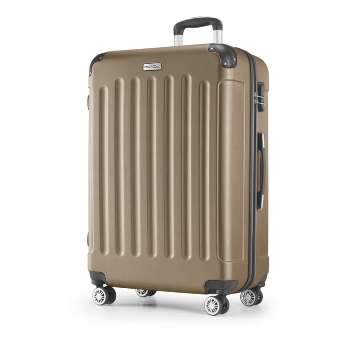 Валіза MERISH 3шт. з тві-роликами, колісна сумка, набір валіз з жорсткою оболонкою, 9 кольорів (шампань, XL)