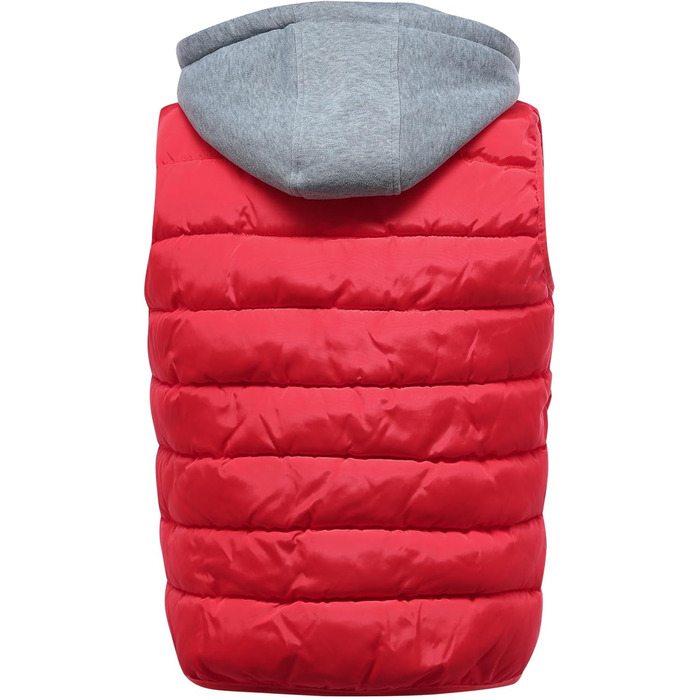 Чоловіча степкова жилетка YOUTHUP з капюшоном, тепла зимова жилетка для активного відпочинку, спортивна жилетка без рукавів (S, Червоний)