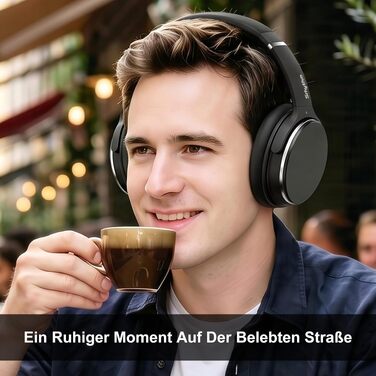 Бездротові навушники з активним шумозаглушенням Srhythm NC25, Bluetooth, Hi-Fi звук, глибокий бас, NFC, вбудований мікрофон, чорні