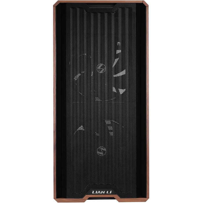 Корпус Lian Li Lancool 217: Чорний ATX Midi-Tower з темперованим склом, 5 вентиляторів, шпон дуба, сітчаста передня панель, підтримка Back-Connect