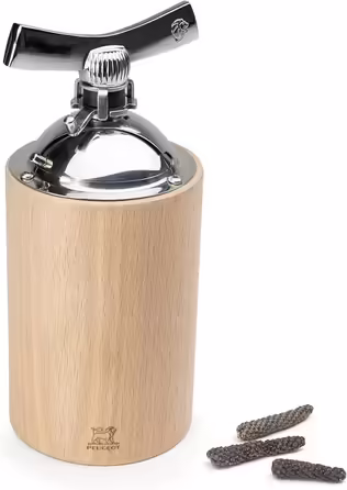 Peugeot Isen Manual Pepper Grinder, Classic Grind Setting, Height: 16 cm (6.3 inches), Wood/Stainless Steel, Natural, 35396