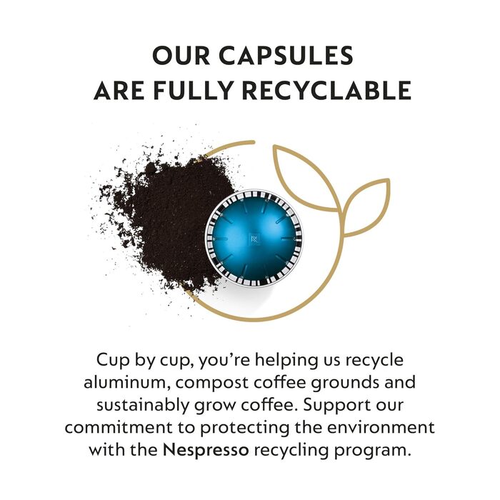 Капсули Nespresso VertuoLine Odacio, інтенсивна обсмажка, 30 шт., 226 мл