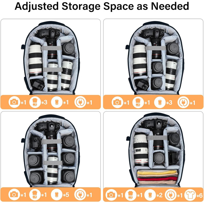 MOSISO Рюкзак для камери, фототехніки, з водонепроникним покриттям, сумісний з Canon/Nikon/Sony, блакитно-зелений (сталевий блакитний, L)