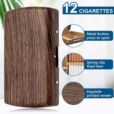 Металеве екіпеж для сигарет 84 мм, коричневе, для King Size (14 шт.), захист RFID