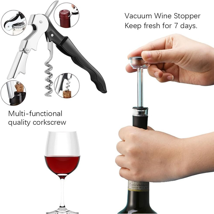 Wine Aerator, Red Wine Decanter, Wine Decanter (Aerator Set) (Electric Aerator Set)