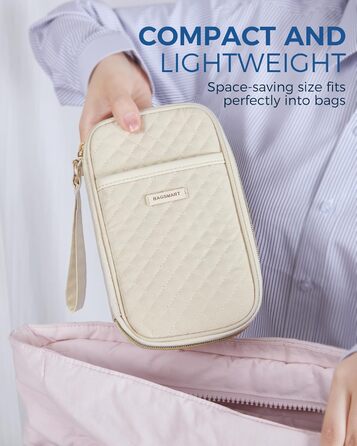 Органайзер для кабелів Bagsmart: кейс для електронних аксесуарів, подорожі, USB, зарядні пристрої, кабель для мобільного телефону, бежевий