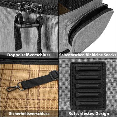 Рюкзак для собак, переноска для тварин, сірий, розширюваний, для собак маленьких порід, вантажопідйомність 10 кг