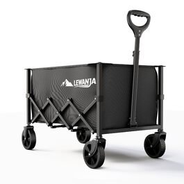 Візок складаний LEWANJA Bollerwagen 200кг з гальмами та регульованою ручкою, 100л – для кемпінгу, пляжу, саду