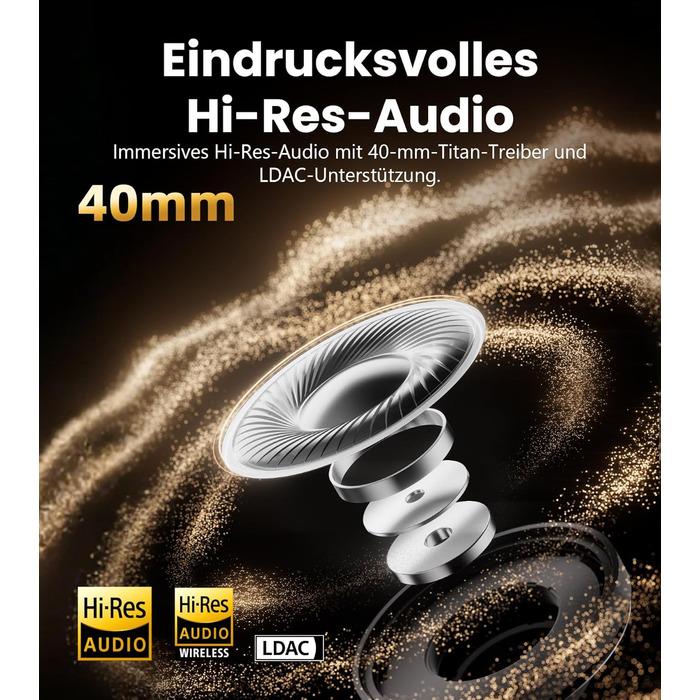 Навушники бездротові Edifier ES850NB з шумозаглушенням, Hi-Res Audio, Bluetooth 5.4, коричневі