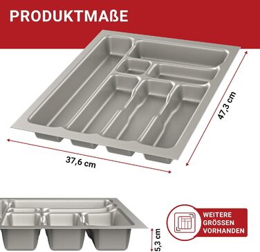 Органайзер для столових приборів LouMaxx 47,3x37,6 см (7 відділень), сріблястий - Німецька якість