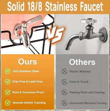 2 x 4L скляний диспенсер для напоїв зі стійкою, диспенсер для води, соку, домашніх напоїв, для вечірок, весіль, 4L, 2 шт.