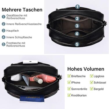 Сумка жіноча через плече крос-боді з PU шкіри, чорна - стильна маленька сумка з регульованим ремінцем