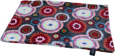 Німецька ковдра для собак, Мандала Червона, 65 x 95 см - м'яка, для маленьких та великих собак, пригодна для прання та сушіння | Мандала Червона 65 x 95 см