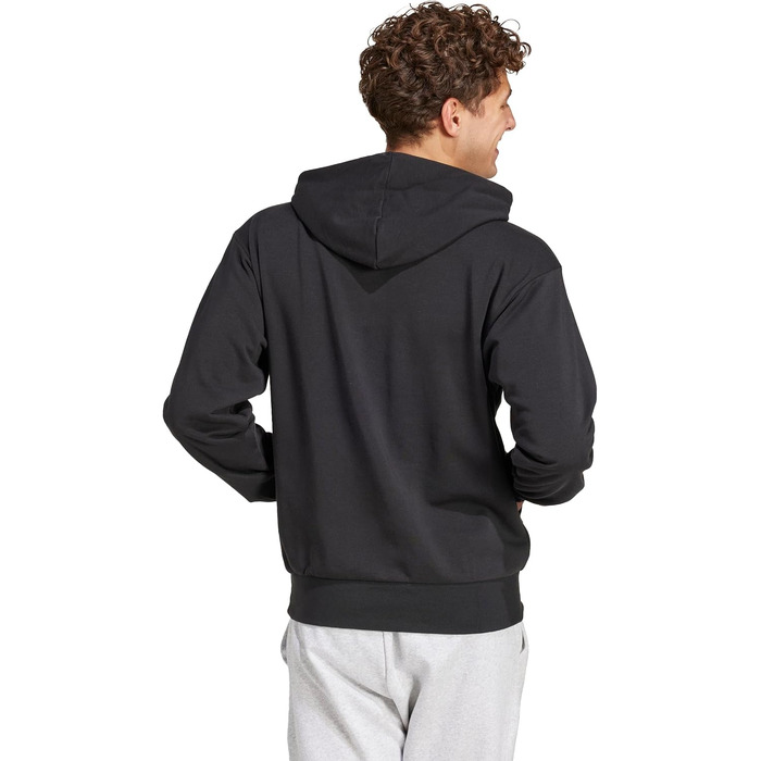 Чоловічий худі Adidas Essential Feelcozy з французьким трикотажем, чорний/білий, розмір XS