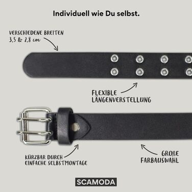 Жінський та чоловічий шкіряний ремінь з подвійною пряжкою, кольоровий, різні розміри, ширина 3,5 см, чорний