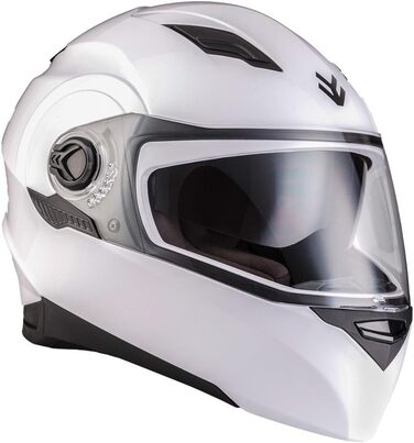 Мотошолом інтеграл ARMOR HELMETS AF-77, білий глянцевий, повнолицевий, ECE 22.05, сонцезахисний візор, швидкознімний замок, з чохлом, розмір XS (53-54 см) для мотоцикла, скутера, круїзера, спортбайка