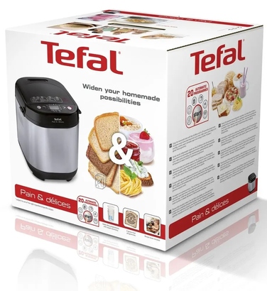 Хлібопічка Tefal PF240E38, сріблястий/сірий, 700 Вт