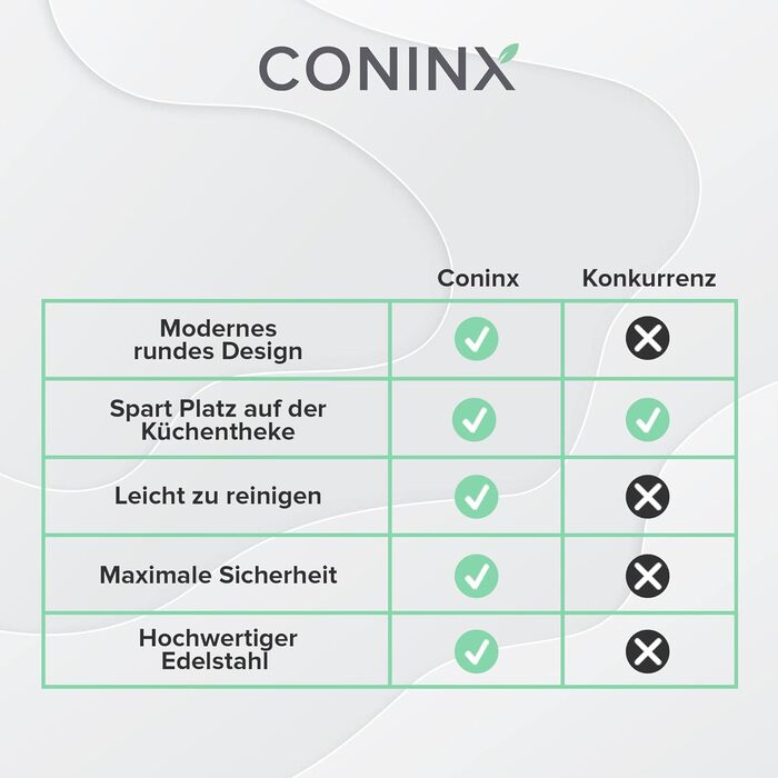 Coninx Stainless Steel Knife Block without Knives - Modern round knife block with flexible lamellae - Universal knife holder - Stylish unstocked knife block - Simplifies knife storage