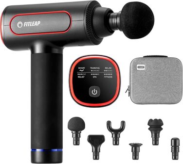 Масажний пістолет Fitleap Pro: 6 насадок, 6 режимів, 3200 об/хв, USB-C, для шиї, спини, плечей та ніг
