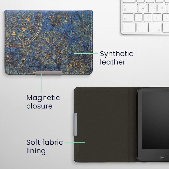 Чохол-книжка kwmobile для Tolino Vision 1/2/3/4 HD - Чохол для eReader з малюнком 