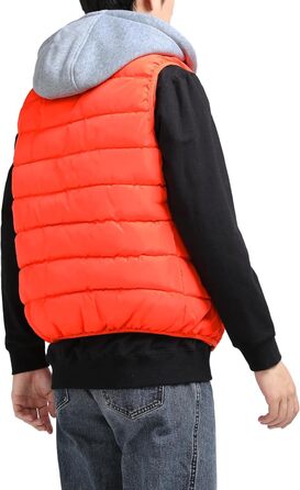 Чоловіча степкова жилетка YOUTHUP з капюшоном, тепла зимова жилетка для активного відпочинку, спортивна жилетка, оранжевого кольору (S)