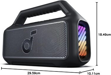 Портативна Bluetooth колонка Soundcore Boom 2 SE 30W, IPX7, бас BassUp, 18 год, USB-C, для пляжу, кемпінгу, саду