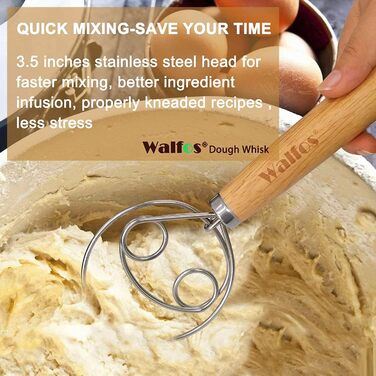 Набір міксерів Walfos (2 шт.) - 13см + 18см, нержавіюча сталь, для збивання яєць, приготування, кулінарії